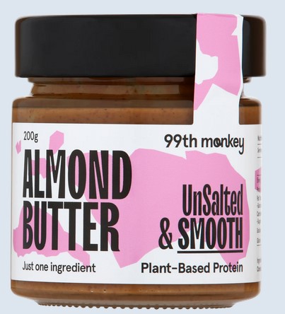 99th Monkey Almond Butter Unsalted & Smooth