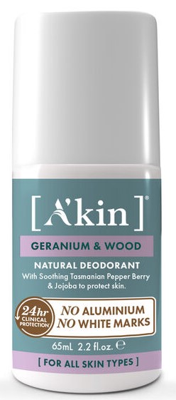 A'Kin Natural Deodorant Geranium & Wood