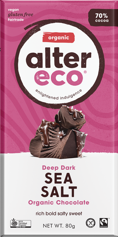 Alter Eco Deep Dark Sea Salt Organic Chocolate