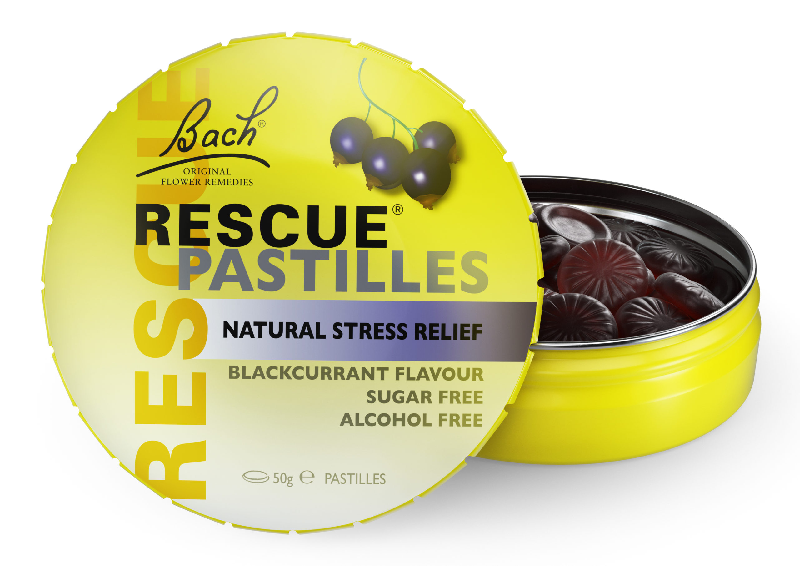 Bach Rescue Pastilles Blackcurrant Natural Stress Relief
