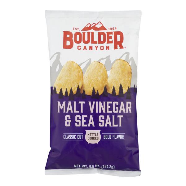 Boulder Canyon Kettle Cooked Potato Chips Malt Vinegar & Sea Salt Boulder Canyon Kettle Cooked Potato Chips Malt Vinegar & Sea Salt