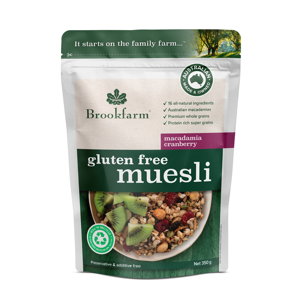Brookfarm Gluten Free Muesli Macadamia Cranberry