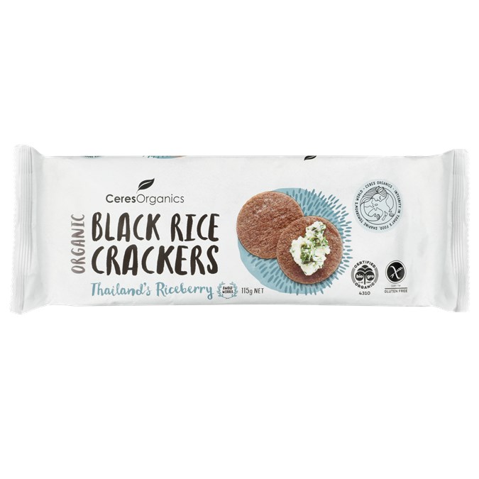 Ceres Organics Black Rice Crackers Thailand's Riceberry