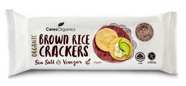Ceres Organics Brown Rice Crackers Sea Salt & Vinegar