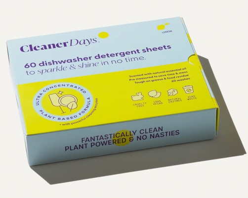 Cleaner Days Dishwasher Detergent Sheets Lemon Cleaner Days Dishwasher Detergent Sheets Lemon