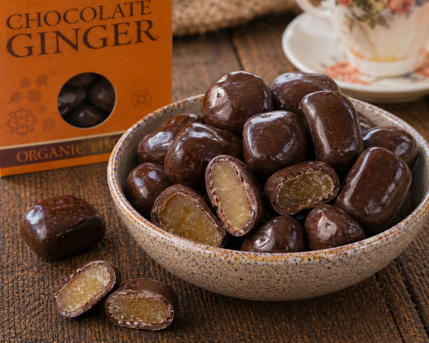Vive Bulk Organic Times Dark Chocolate Ginger Chunks