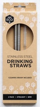 Ever Eco Stainless Steel Drinking Straws Bent 2 Pack Ever Eco Stainless Steel Drinking Straws Bent 2 Pack