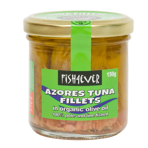 Fish4Ever Azores Tuna Fillets in Organic Olive Oil (Glass Jar) Fish4Ever Azores Tuna Fillets in Organic Olive Oil (Glass Jar)