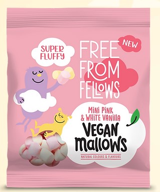 Free From Fellows Mini Pink & White Vanilla Vegan Mallows