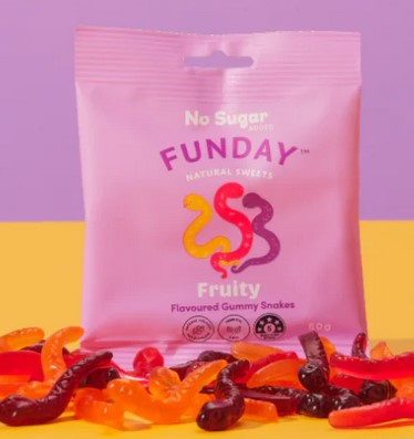 Funday Natural Sweets Fruity Flavoured Gummy Snakes Funday Natural Sweets Fruity Flavoured Gummy Snakes
