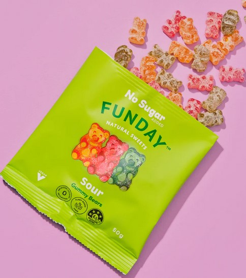 Funday Natural Sweets Vegan Sour Gummy Bears Funday Natural Sweets Vegan Sour Gummy Bears