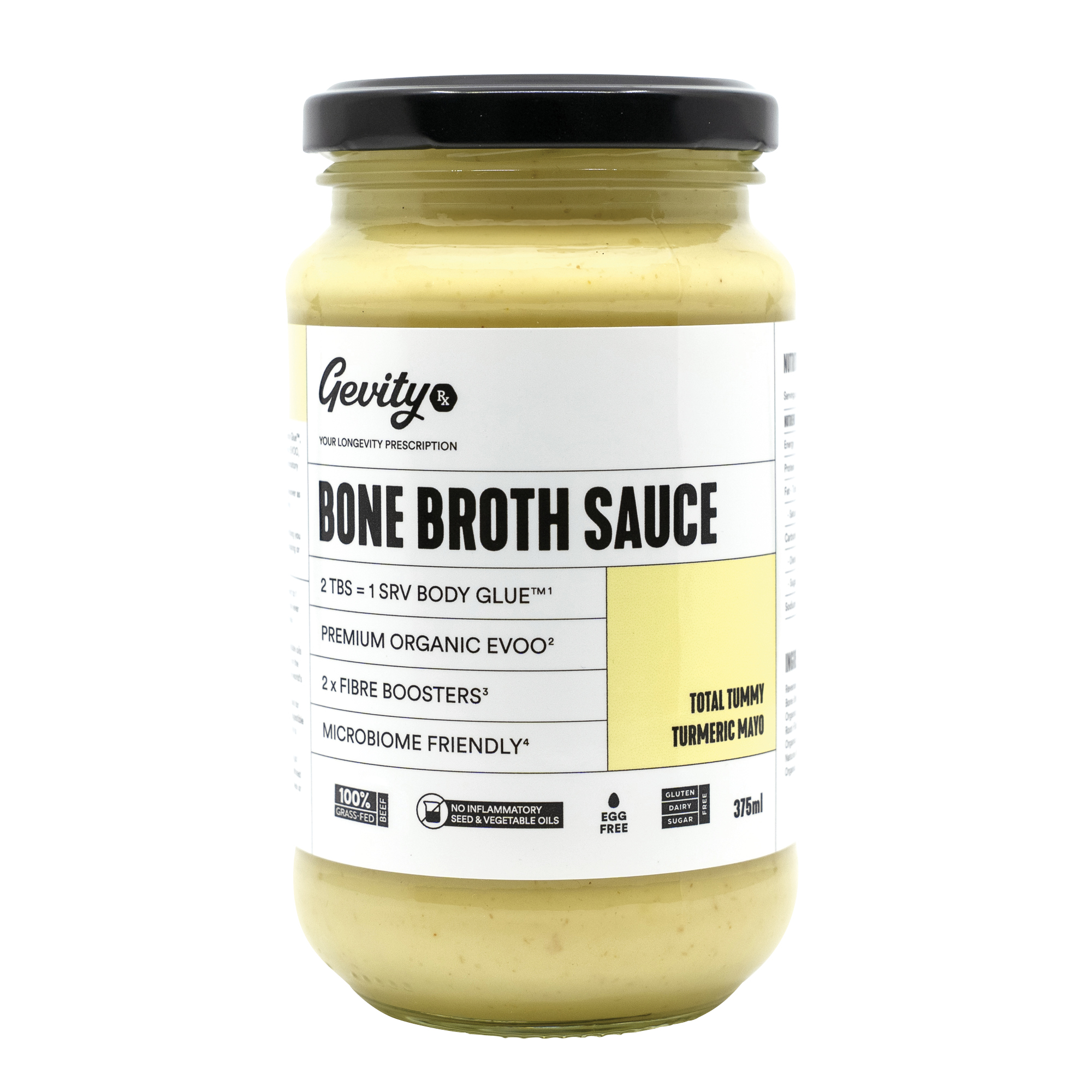 Gevity Rx Bone Broth Sauce Total Tummy Turmeric Mayo Gevity Rx Bone Broth Sauce Total Tummy Turmeric Mayo