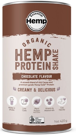 Essential Hemp Organic Hemp Protein Shake Chocolate Flavour Essential Hemp Organic Hemp Protein Shake Chocolate Flavour