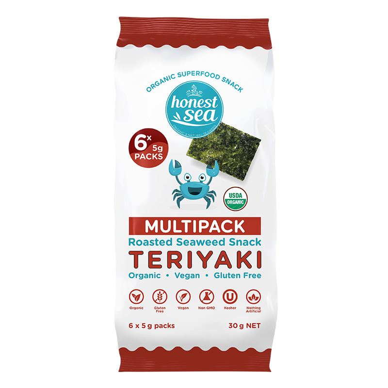 Honest Sea Roasted Seaweed Snack Teriyaki 6 Pack Honest Sea Roasted Seaweed Snack Teriyaki 6 Pack
