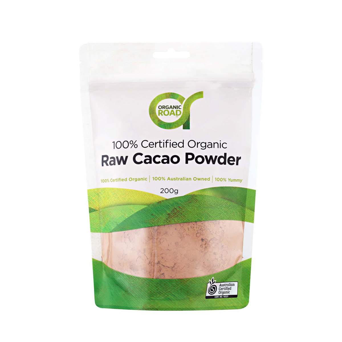 Organic Road 100% Certified Organic Raw Cacao Powder Organic Road 100% Certified Organic Raw Cacao Powder