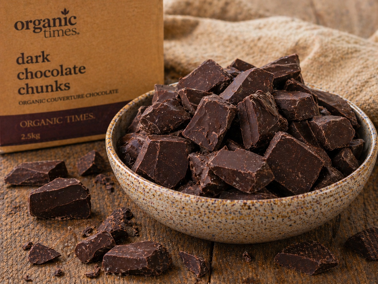 Vive Bulk Organic Times Dark Chocolate Chunks