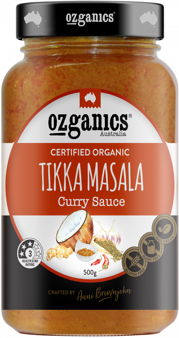 Ozganics Certified Organic Tikka Masala Curry Simmer Sauce  Ozganics Certified Organic Tikka Masala Curry Simmer Sauce