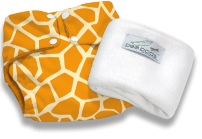 Pea Pods One Size Fits All Nappy - Giraffe