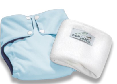 Pea Pods One Size Fits All Nappy - Pastel Blue Pea Pods One Size Fits All Nappy - Pastel Blue
