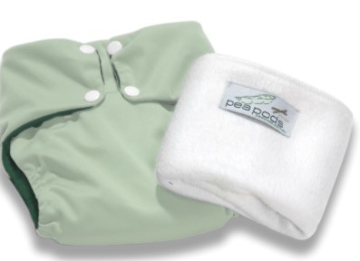 Pea Pods One Size Fits All Nappy - Pastel Green Pea Pods One Size Fits All Nappy - Pastel Green