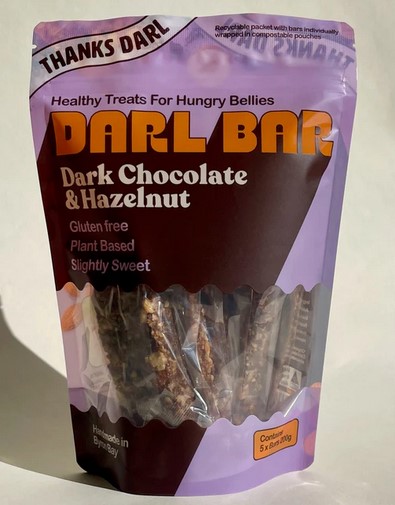Thanks Darl Darl Bars Dark Chocolate & Hazelnut