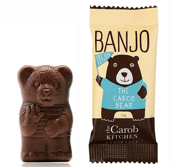 The Carob Kitchen Carob Bear Vegan Plain (Banjo Bear)