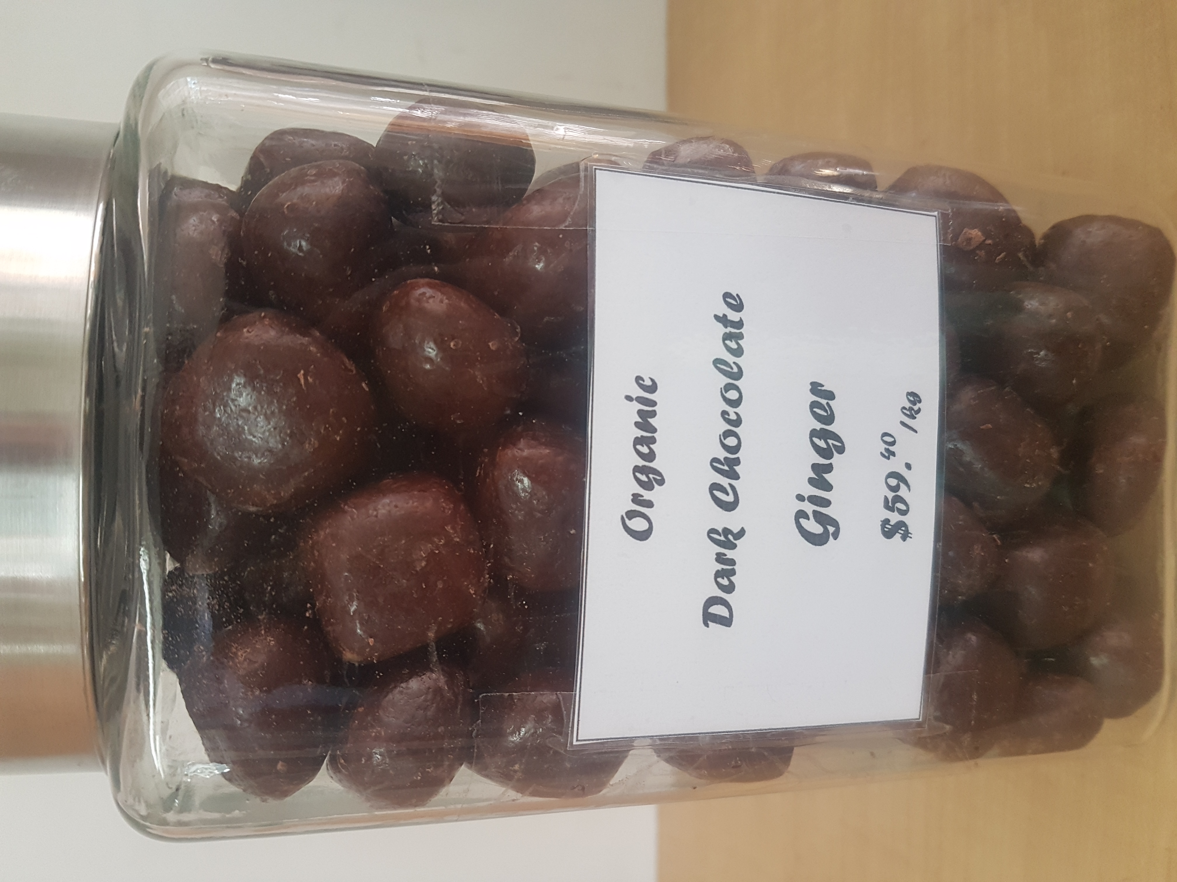 Vive Bulk Organic Times Dark Chocolate Ginger Chunks