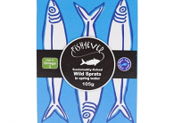 Fish4Ever Sustainably-Fished Wild Spratts (Scottish Brisling) Sardines in Spring Water